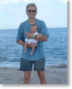 Dad and Cyan after she visits the ocean.