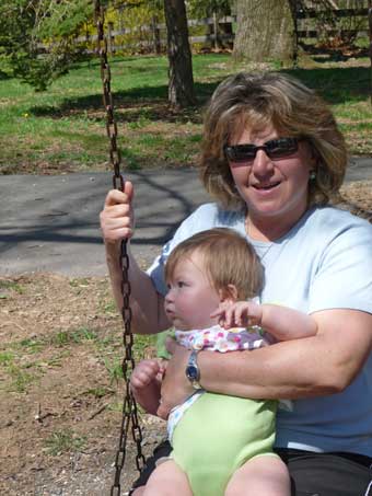 Swinging with mom