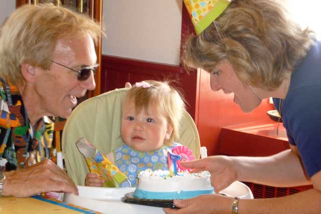 Cyan's First Birthday, plus mom, dad and cake