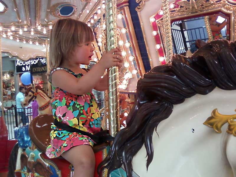 On the merry-go-round in Durham NC