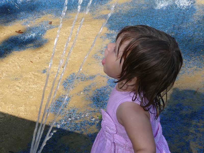 At the fountain in central park