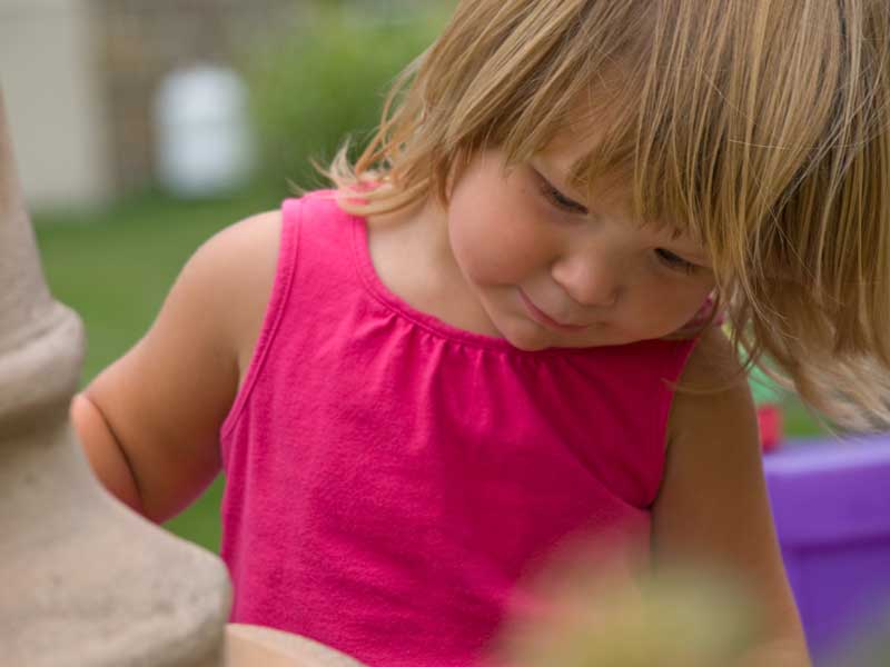 Inspecting the chiminea