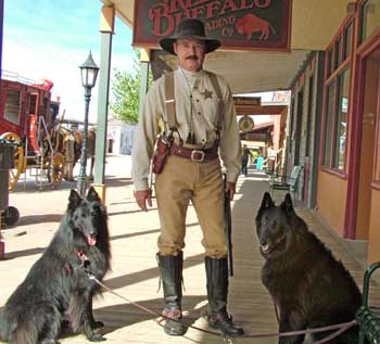 In Tombstone AZ with the sherrif.