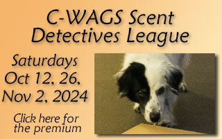 C-WAGS Scent Detectives League, Saturdays, October 12, 19, November 2, 2024